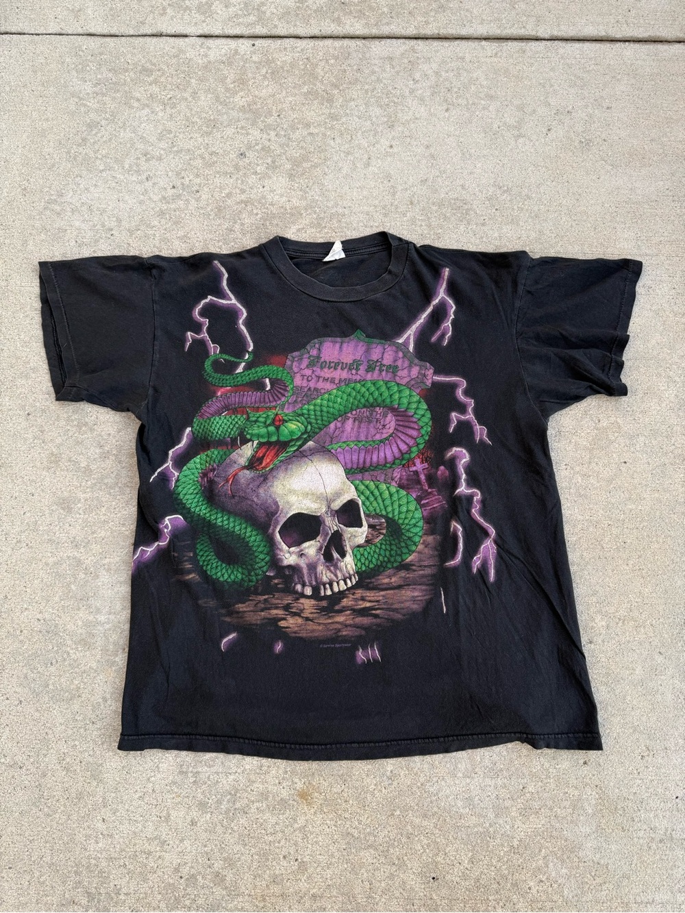 Vintage American Thunder Skull/Snake Tee